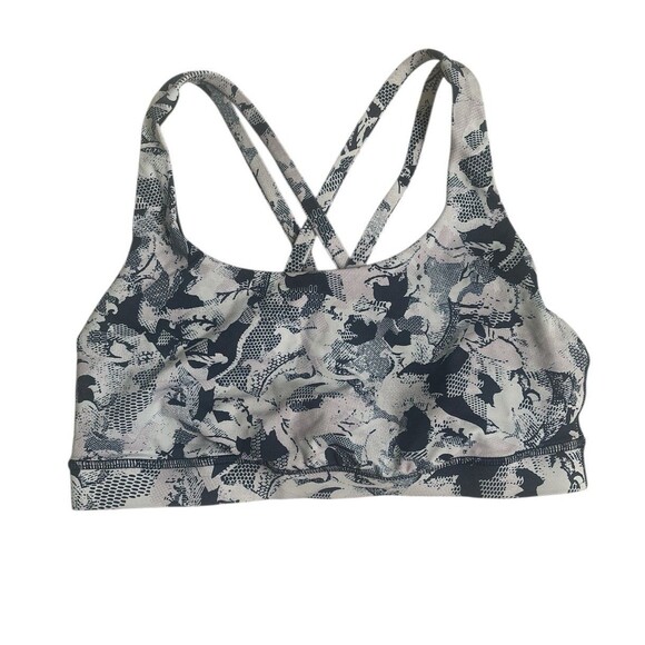 Lululemon Women’s Blue, Gray, Pink Strappy Racerback Sports Bra Size S/M - Picture 1 of 5